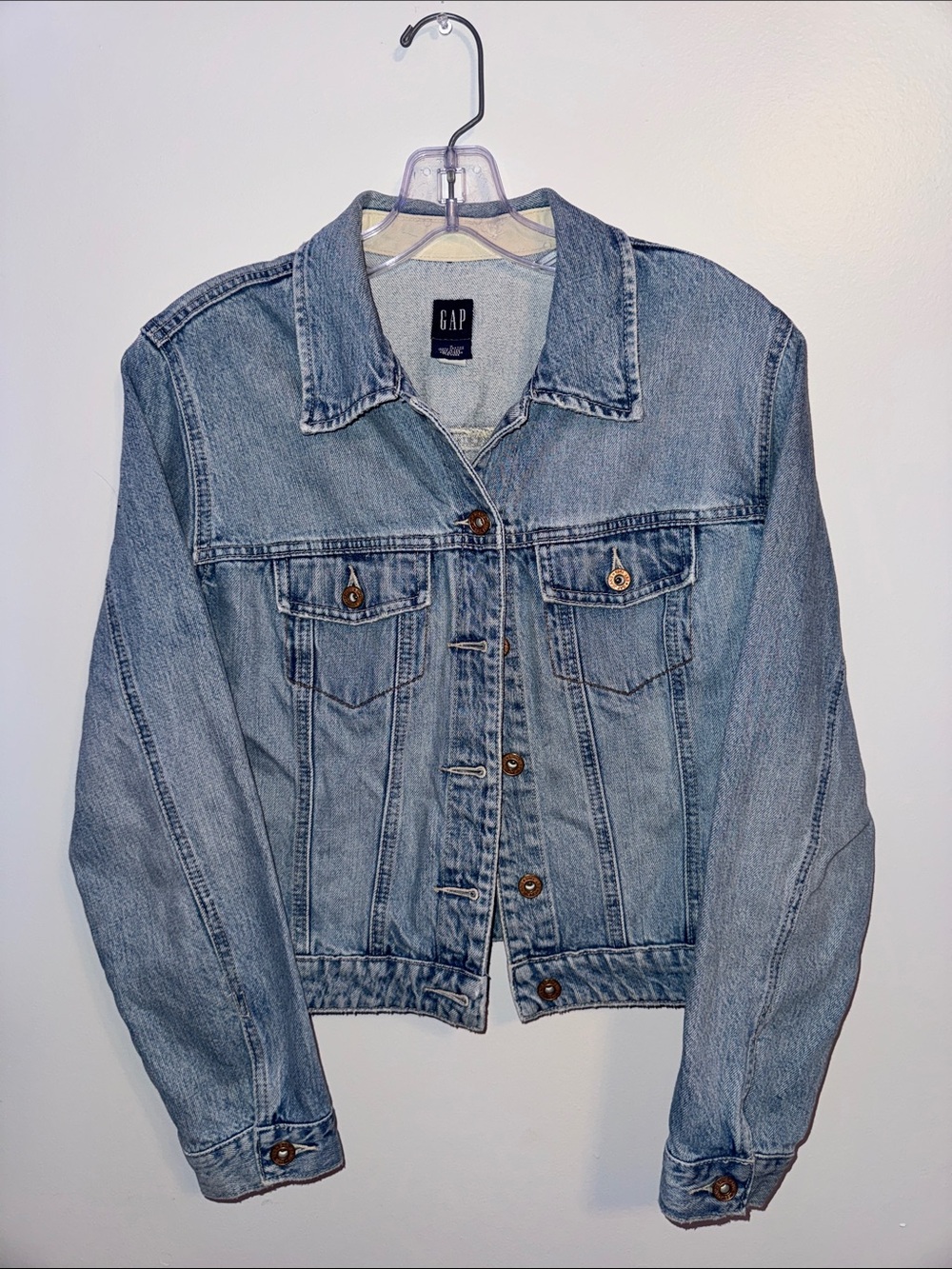 GAP Classic Light Wash Denim Jean Jacket Women’s Size Small